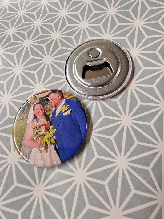 PRE-ORDER Custom Photo Magnet Bottle Opener with NFC Tag