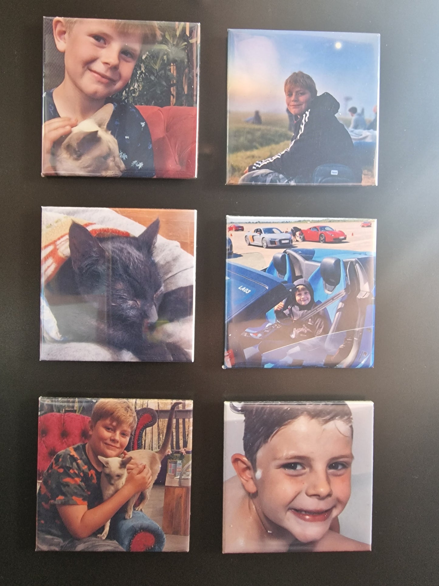 Set of 6 Square Photo Magnets